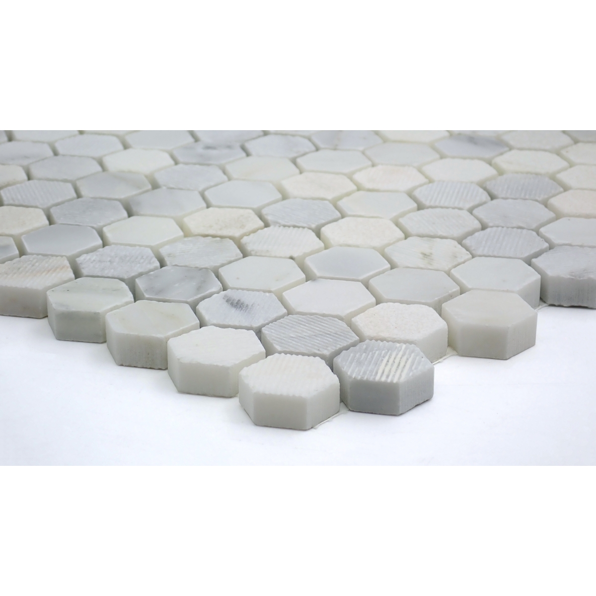 Marble 1inch Hexagon Mix Mosaic